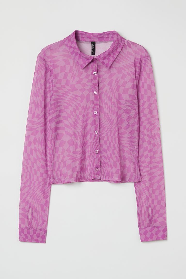 Блуза H&M Принт XXS Рожевий (S907996191)