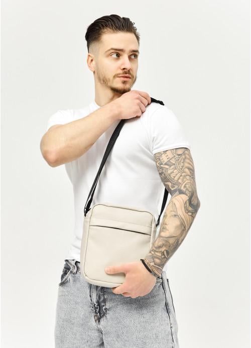 Мужская сумка-мессенджер Sambag через плечо из экокожи Серый (1001019723)