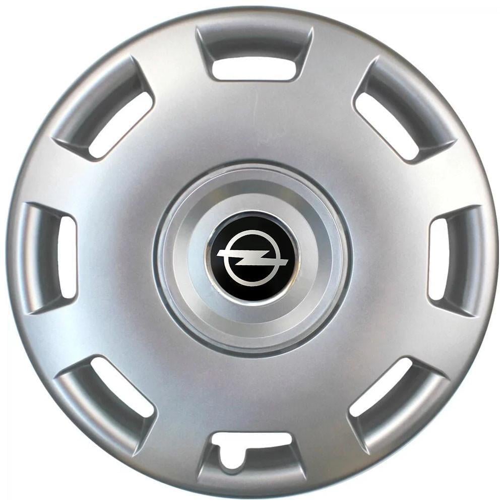 Колпаки автомобильные модельные  SJS 302 с логотипом Opel R15 4 шт. Серебрянный