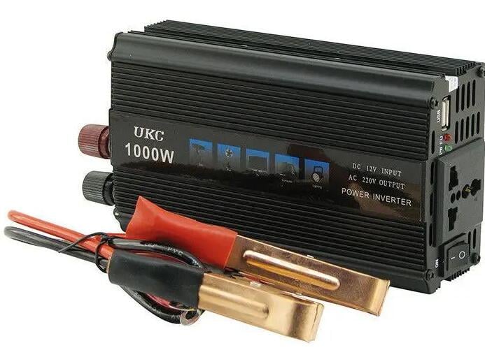 Перетворювач інвертор UKC DC 12 V/AC 220 V з 12 на 220 Вт (SSK-1000W)