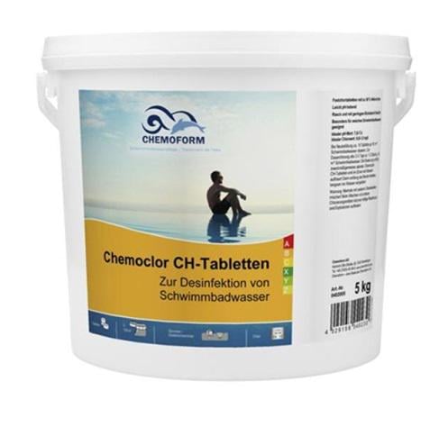 Химическое средство для бассейнов Chemoclor CH-Tabletten шок хлор на основе гипохлорита кальция 5 кг (31454746)