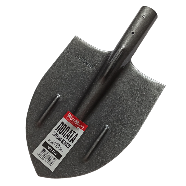 Лопата штыковая Woffmann рельсовая сталь 270х210 мм