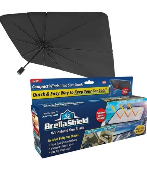 Парасолька автомобільна світловідбивна для захисту від сонця 130х35 см