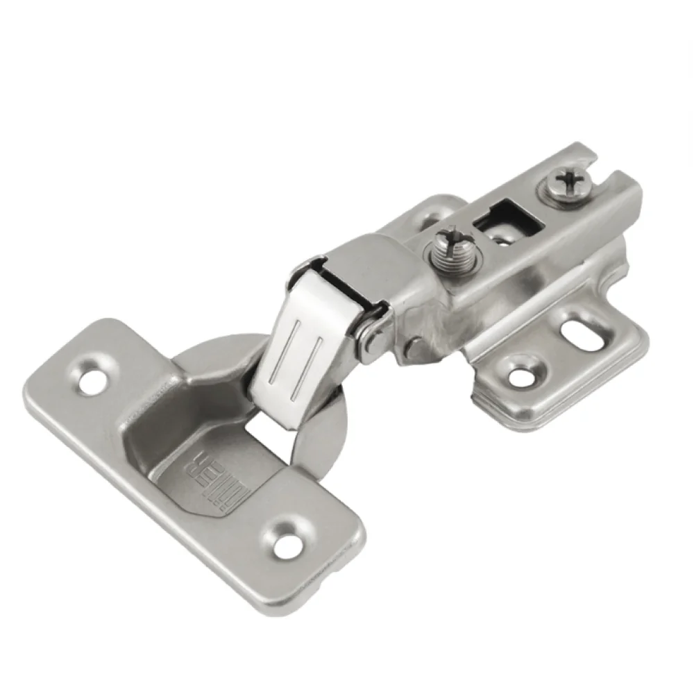 Петля Muller напівнакладна 110° Slide-on D 35 мм без доводчика з пружиною з посиленою лапкою Нікель (MP0085)