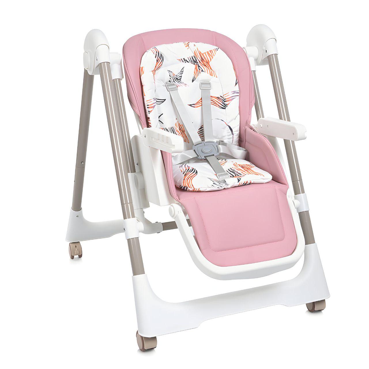 Стульчик для кормления Bambi M 5897 с функцией ручной укачивания Pink (23900635) - фото 4