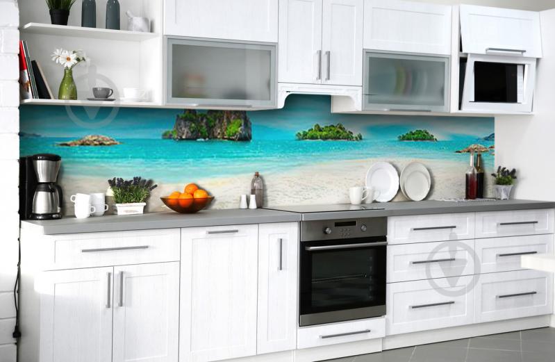 Скинали на кухню Zatarga «Соковиті острови» 600х2500 мм вінілова 3Д наклейка кухонний фартух самоклеюча Скинали на кухню Zatarga «Соковиті острови» 600х2500 мм вінілова 3Д наклейка кухонний фартух самоклеюча