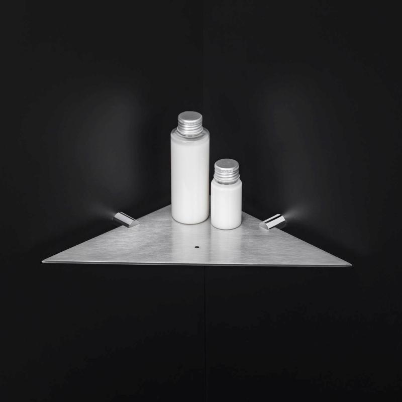 Полиця для ванної кімнати кутова COSMIC Logic нержавіюча сталь (2260243) - фото 2