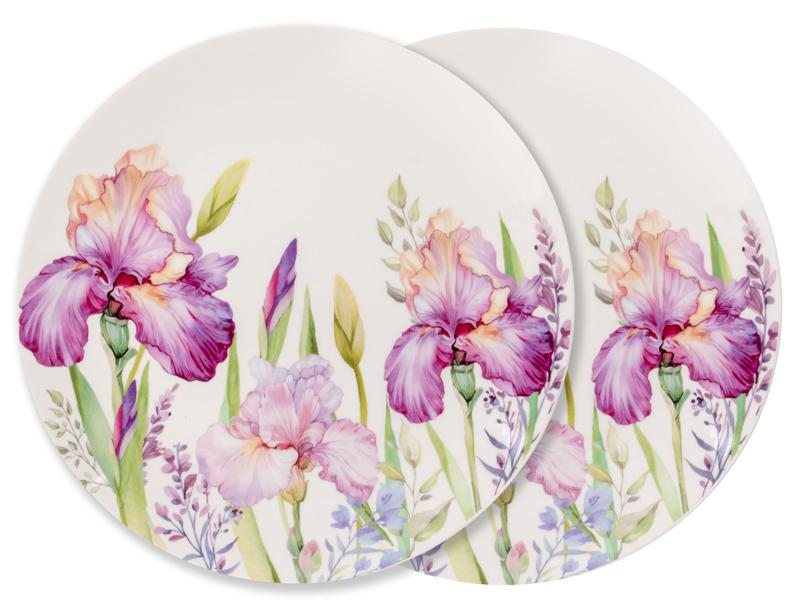 Набор из двух фарфоровых тарелок Lefard Ирисы 924-790 26 см Белый