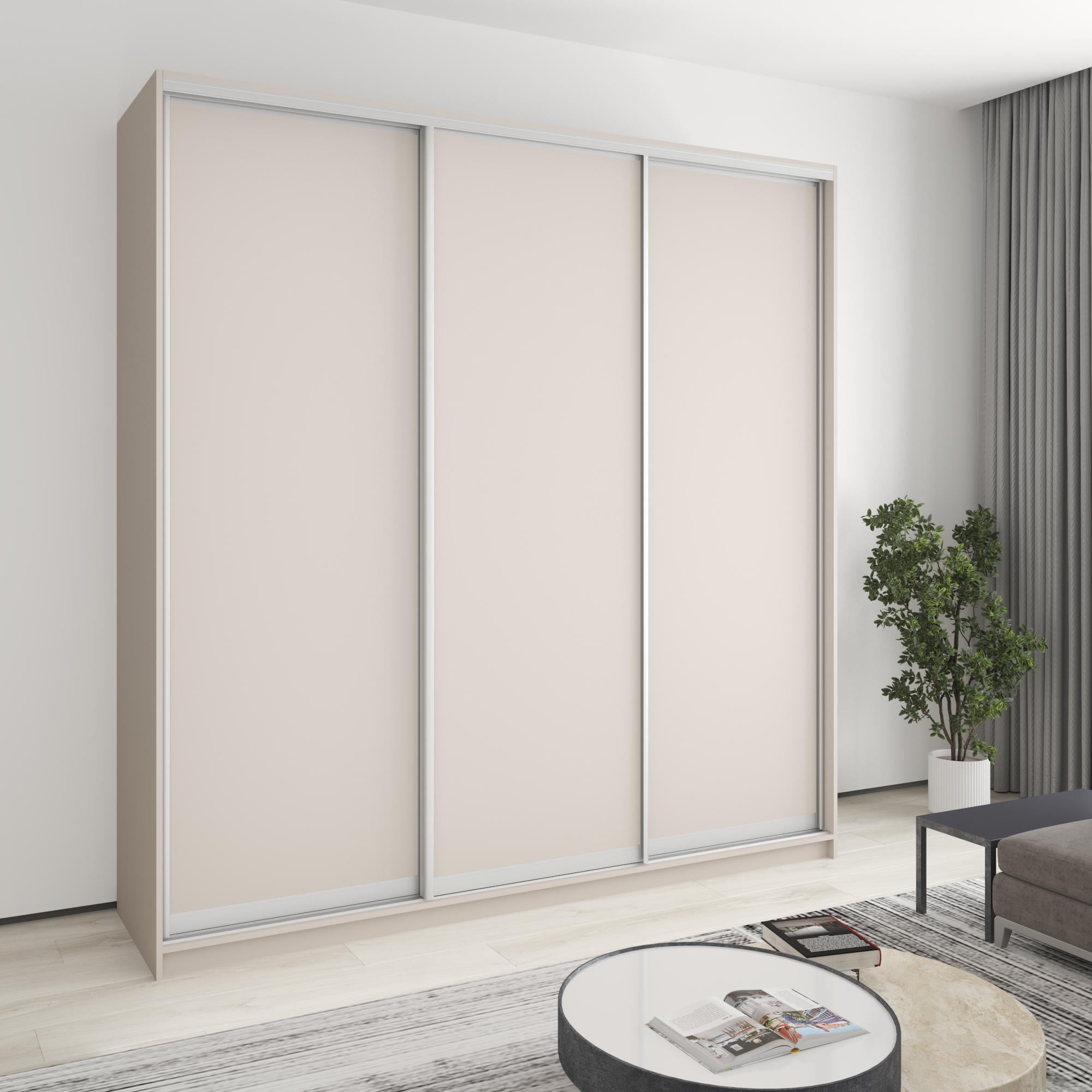 Шкаф-купе трехдверный MebelStar Стандарт AL 3 ДСП 230x60x240 см Кашемир (MBS-1825) Шкаф-купе трехдверный MebelStar Стандарт AL 3 ДСП 230x60x240 см Кашемир (MBS-1825)