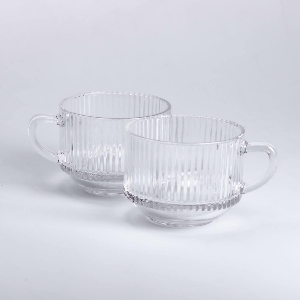 Набір чашок YIWU HP-YH-60 скляних 2 шт. 450 мл Прозорий (24973179)