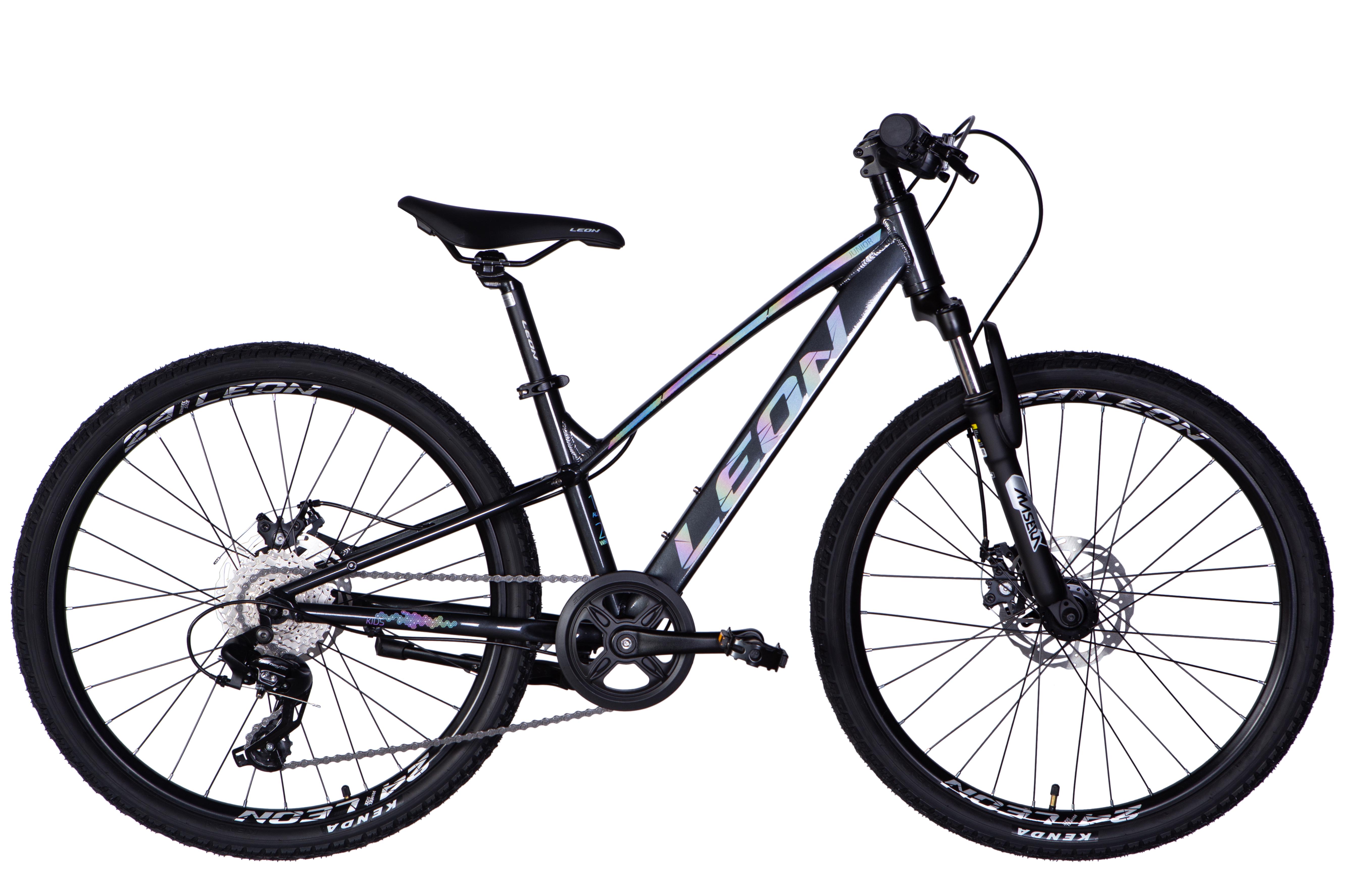 Велосипед Leon 2025 JUNIOR DD CS AL 24" рама 12" Чорний (OPS-LN-24-117) - фото 1