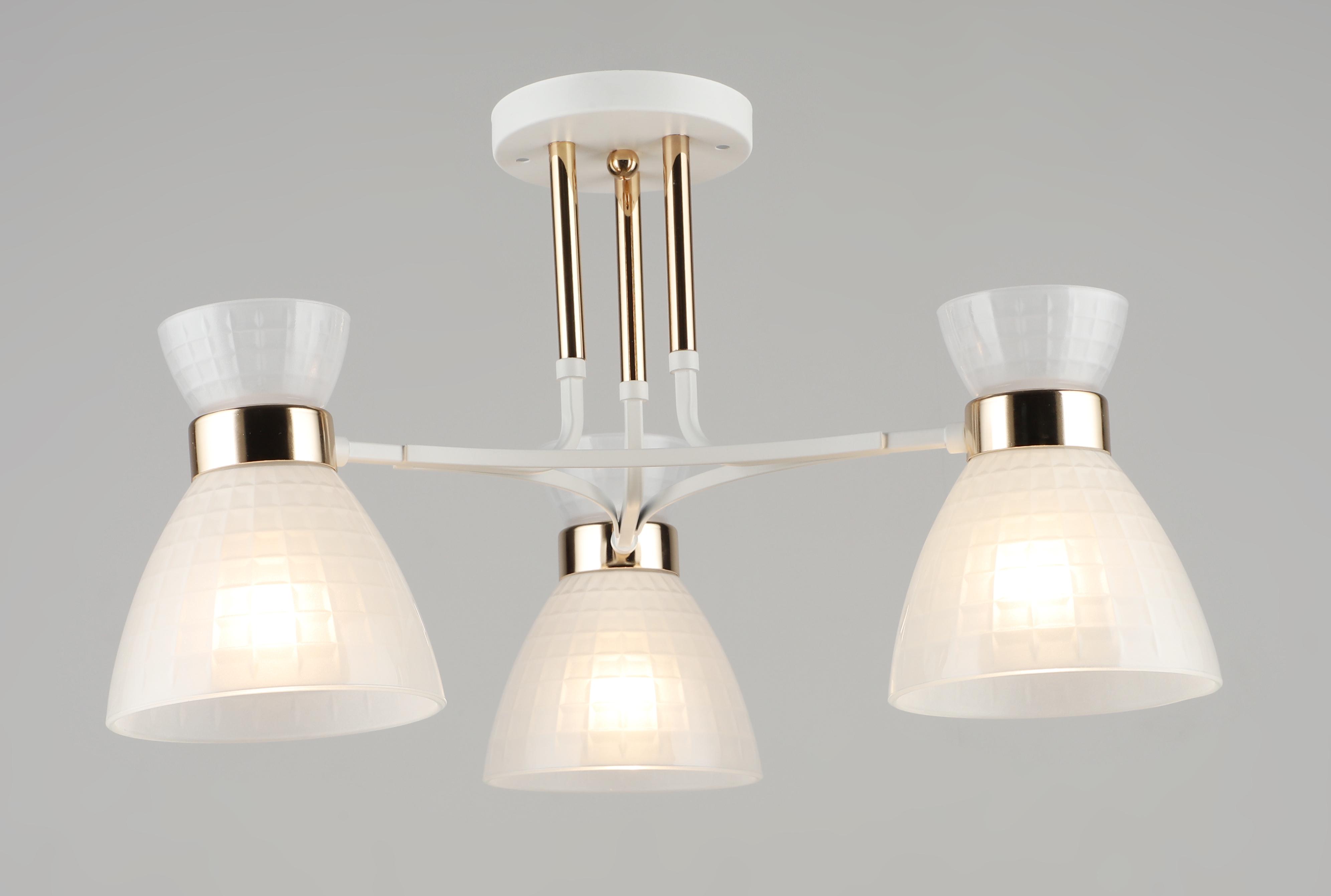 Люстра декоративная Sirius B N5691/3 WT+FGD на 3 плафона