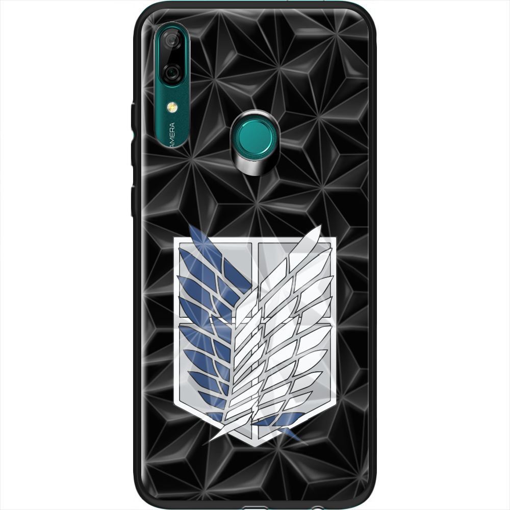 Чохол Boxface Huawei P Smart Z Атака Титанів Крила Свободи Чорний силікон із призмою (37381-bk88-37848)