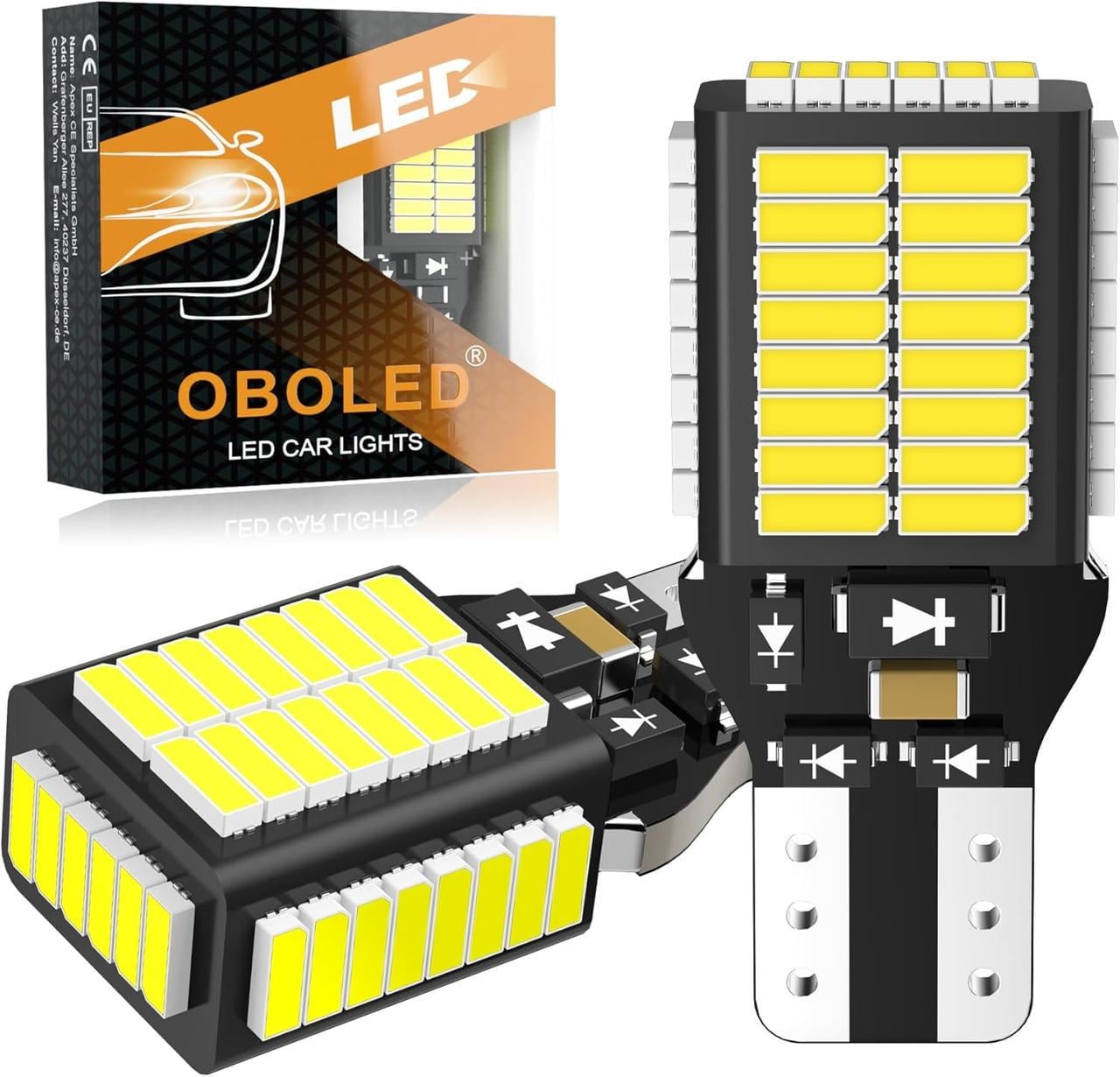 Фонари светодиодные задние OBOLED W16W T15 54SMD 921 912 906 ксеноновый белый 12 В 2 шт.