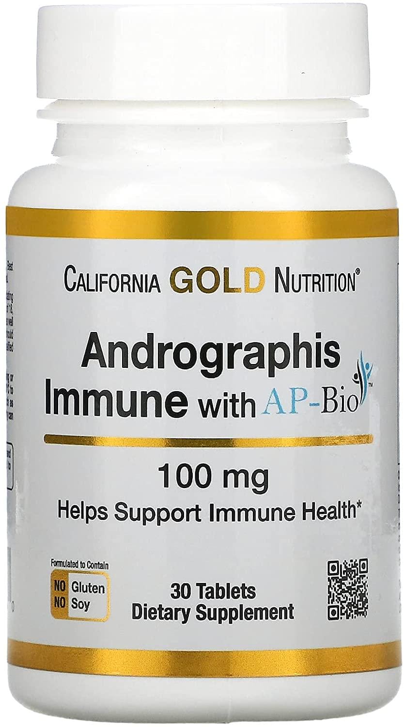 Добавка натуральная Andrographis Immune with AP-BIO 100 мг 30 таблеток