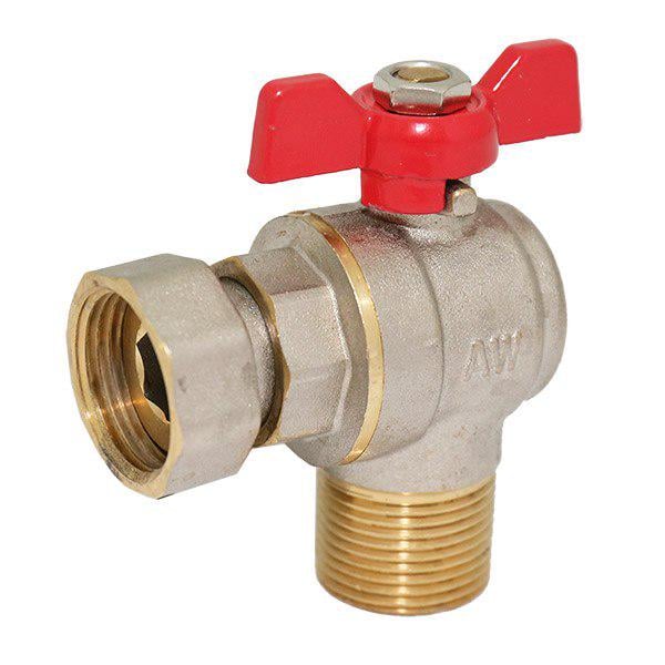 Кран з накидною гайкою WIANGI № 322 1/2" кутовий н р для котлів (47049)