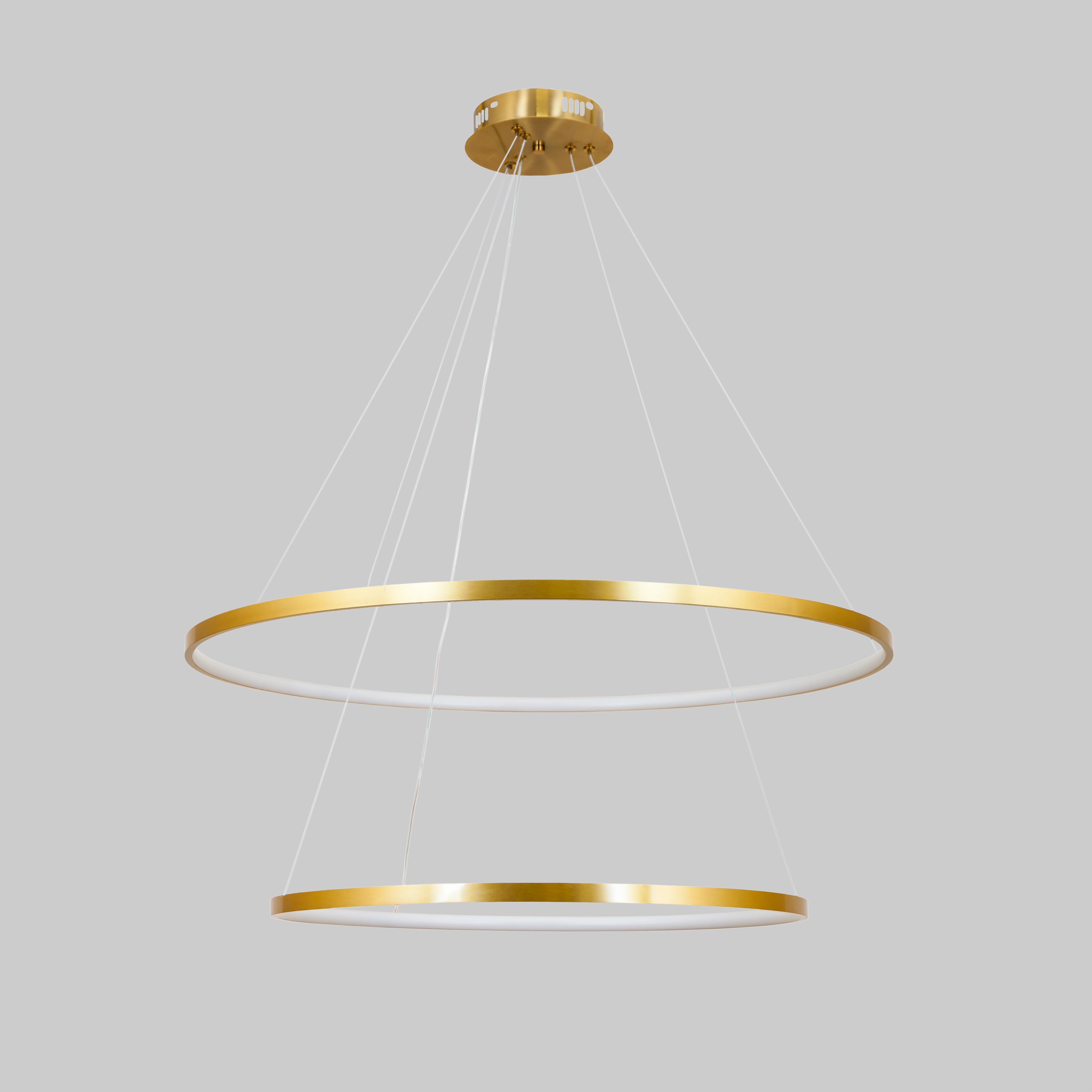Люстра кольцевая Circle светодиодная двойная 60/80 см Бронзовый (52-9832-2A BRONZE LED (600/800))