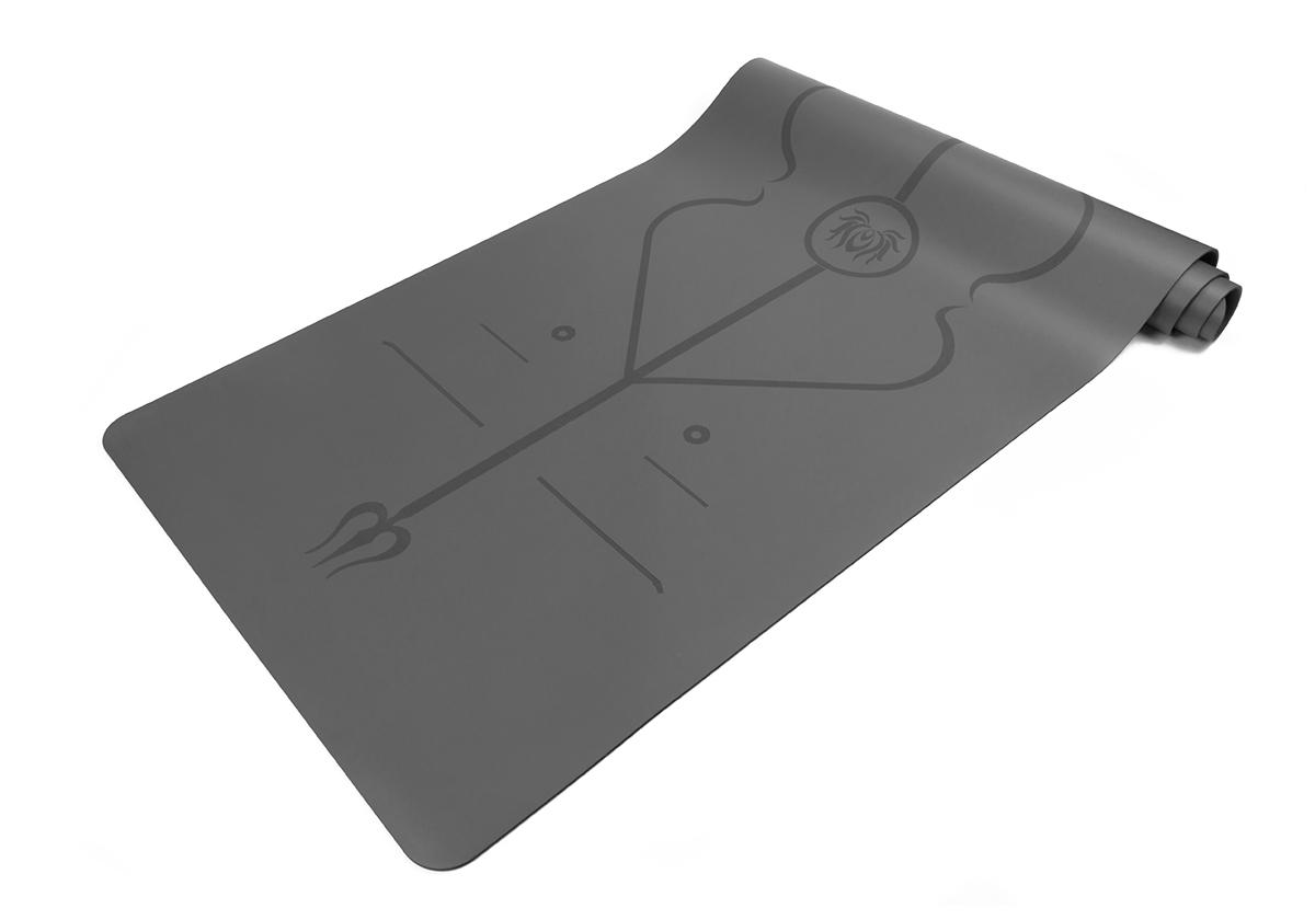 Коврик для йоги EasyFit каучук 5 мм Серый (EF-RB5G)
