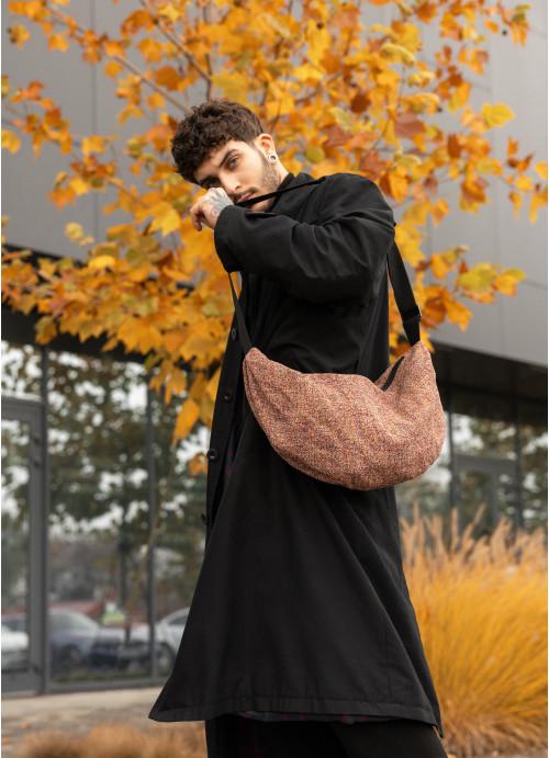 Мужская сумка хобо Sambag тканевая Терракотовый (723058428) - фото 5 Мужская сумка хобо Sambag тканевая Терракотовый (723058428) - фото 5