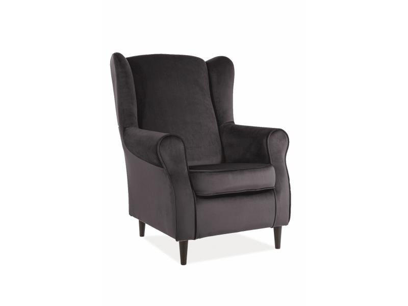 Кресло BARON VELVET Черный/Венге (BARONV19)