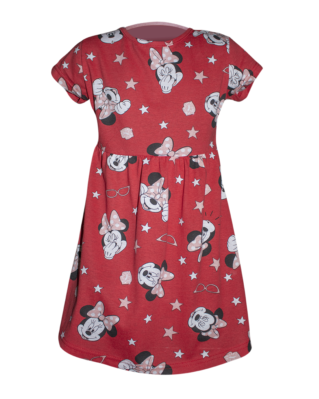 Летнее платье для девочки Минни 104 см Красный