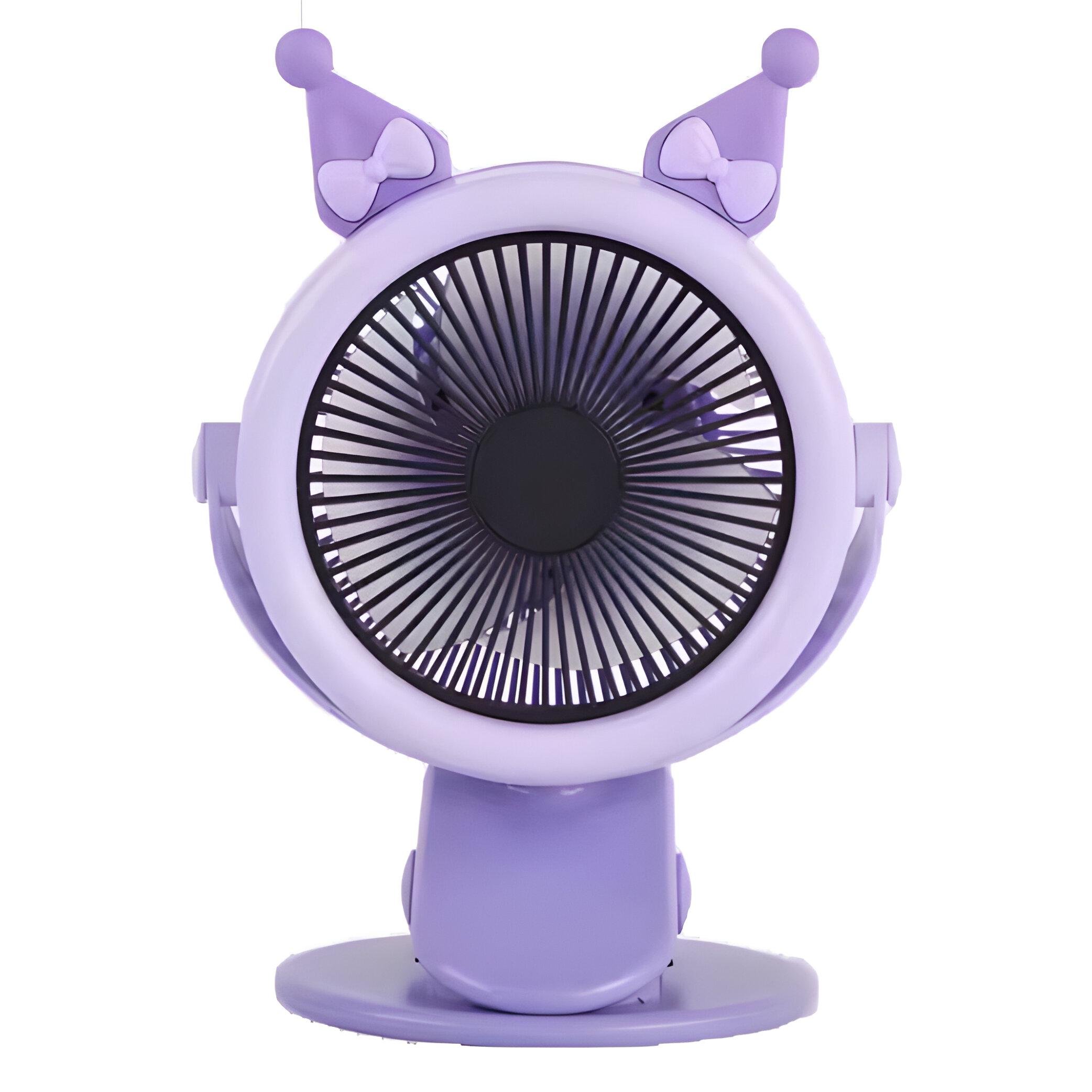 Вентилятор-USB детский настольный Kuromi Фиолетовый (FQ1539B)