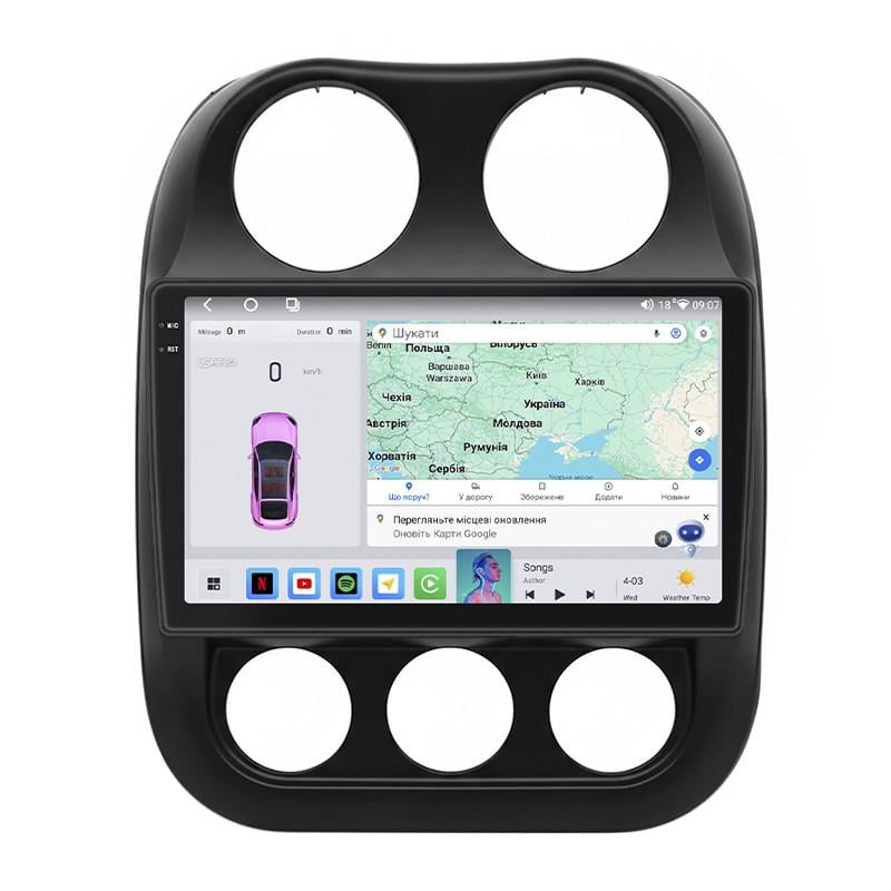 Автомагнитола штатная Lesko для Jeep Patriot 2007-2016 4/64 QLED CarPlay 4G Wi-Fi GPS 360 Prime 10" (32468000)