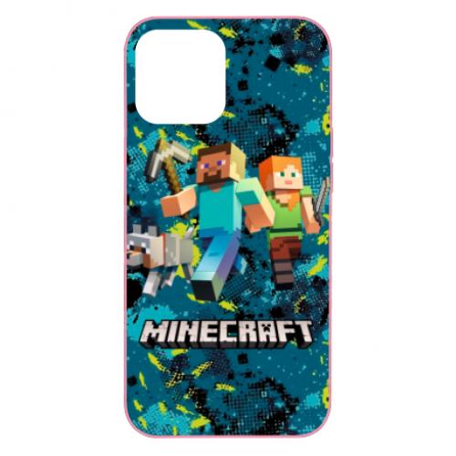 Чехол для iPhone 12 Pro Max Minecraft Steve Alex And Dog