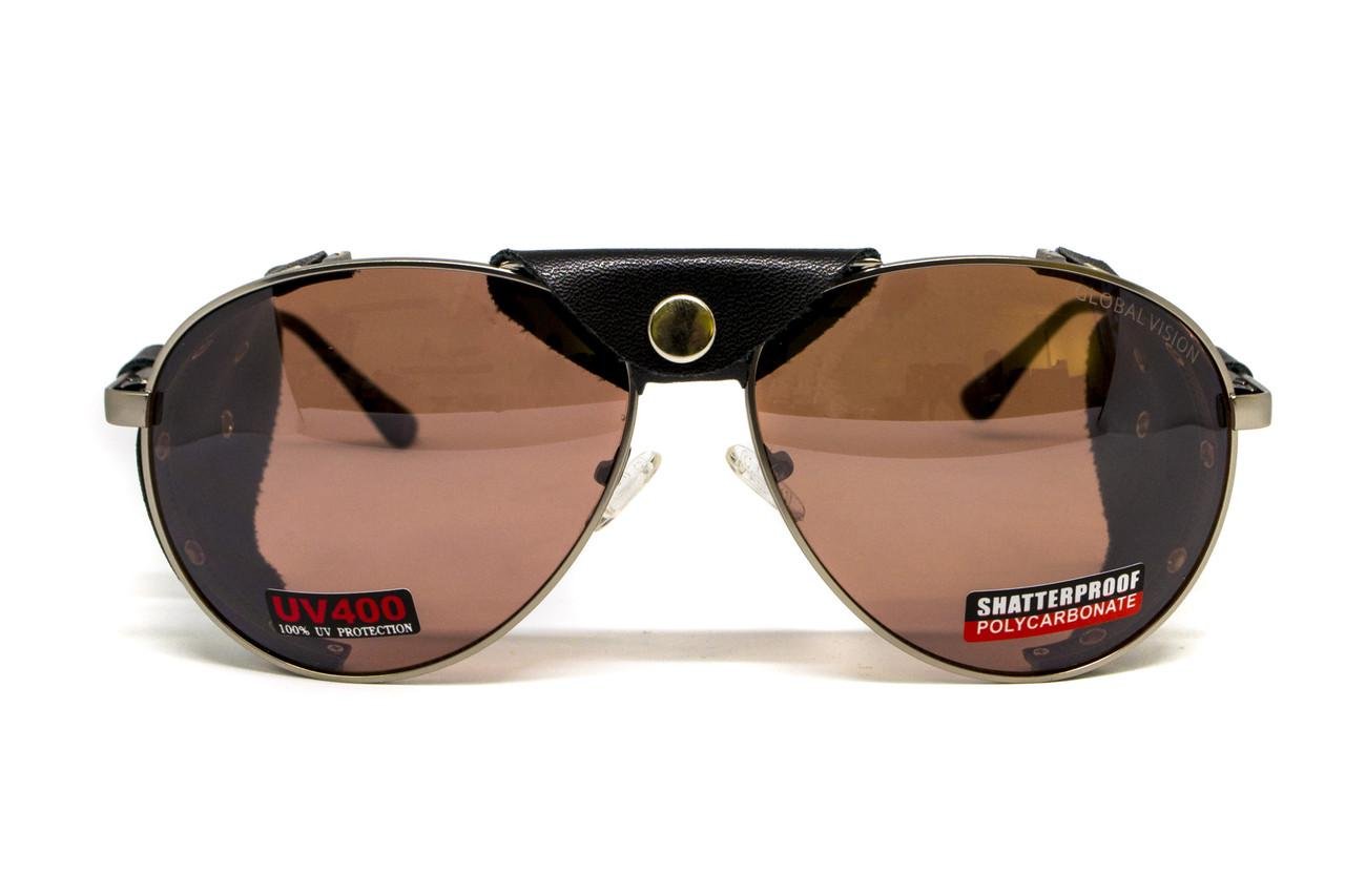 Очки защитные Global Vision Aviator-3 со съемным уплотнителем из синтетической кожи Коричневый (69962786520759) - фото 5 Очки защитные Global Vision Aviator-3 со съемным уплотнителем из синтетической кожи Коричневый (69962786520759) - фото 5