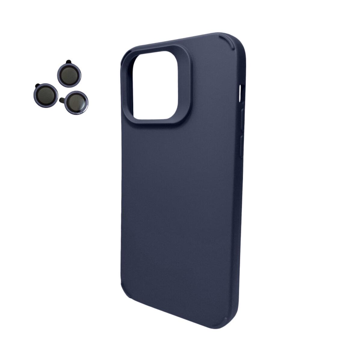 Протиударний чохол Cosmic Silky Cam Protect для Apple iPhone 14 Deep Blue