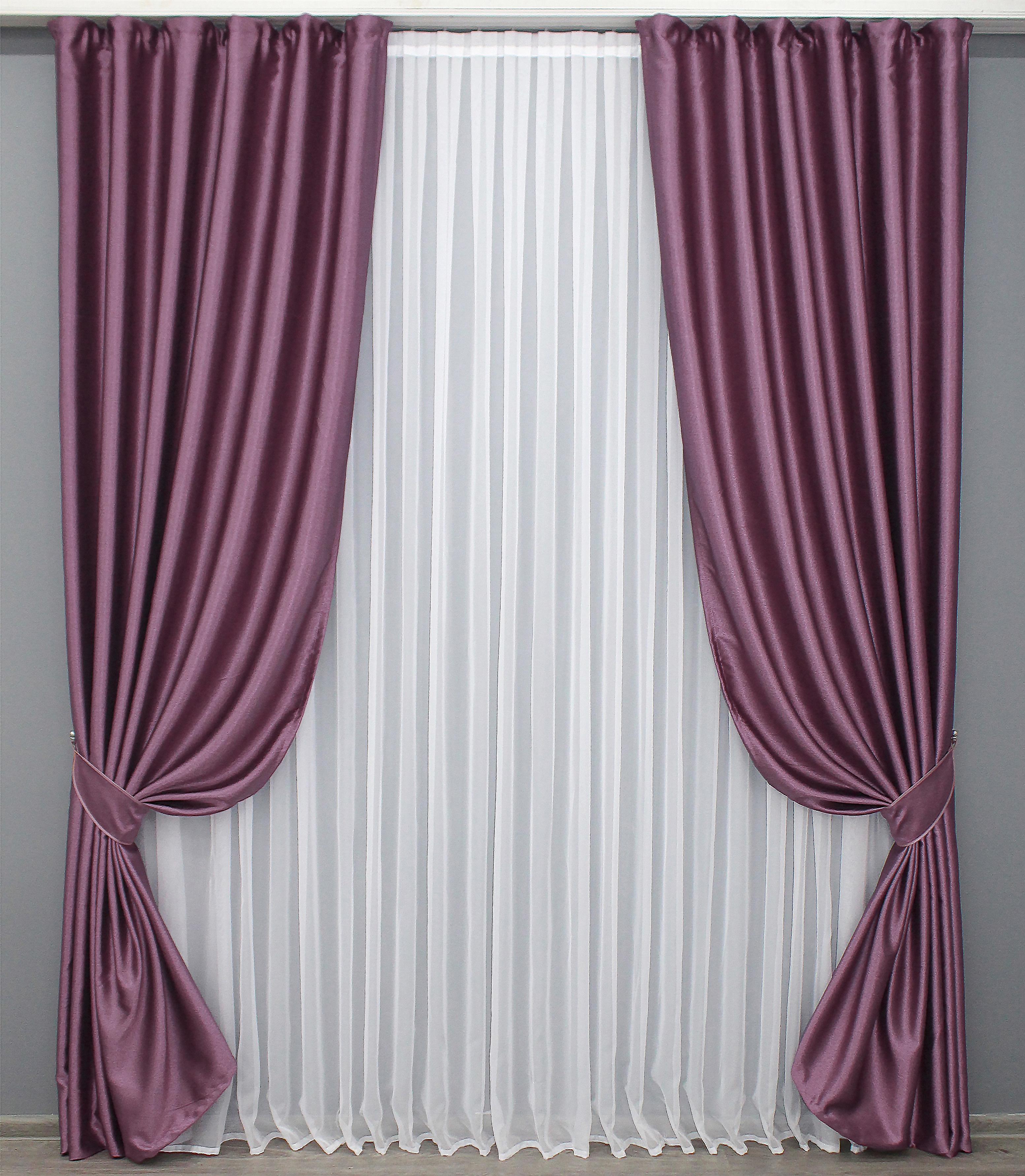 Комплект готовых штор VR-Textil Софт № 1342ш 150х270 см 2 шт. Малиновый (33-0188) Комплект готовых штор VR-Textil Софт № 1342ш 150х270 см 2 шт. Малиновый (33-0188)