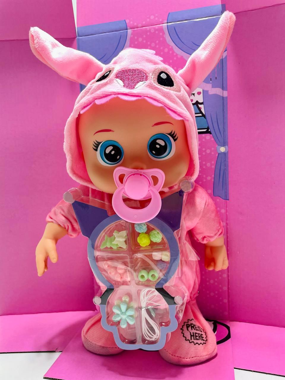 Пупс TK 2426 40/2 музыкальный чип/движется/песня на английском языке/пустышка/набор украшений 30 см - фото 3