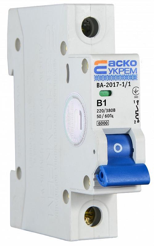 Автоматический выключатель АСКО-Укрем ВА-2017 1P 1А 6кА В (A0010170044) - фото 4