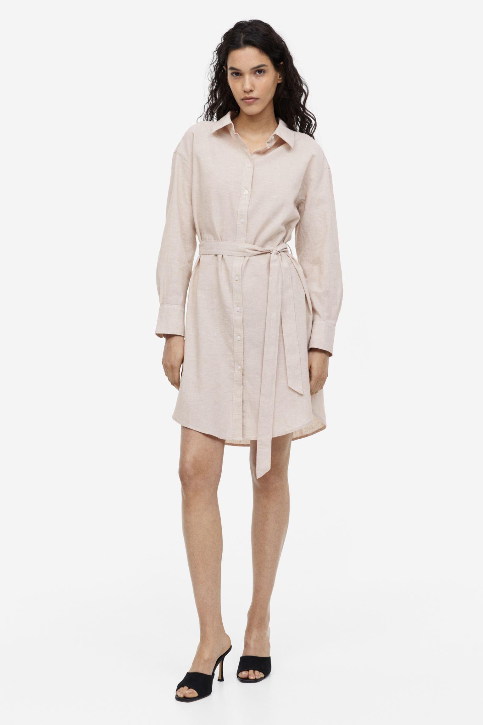 Сукня-сорочка H&M M Світло-бежевий (A28121143719)