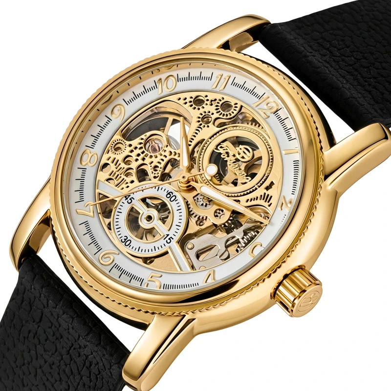Годинник чоловічий механічний Forsining Star Prestige Gold