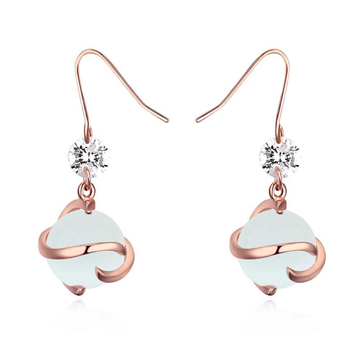 Серьги с кристаллами Сваровски Italina 18643 Белый