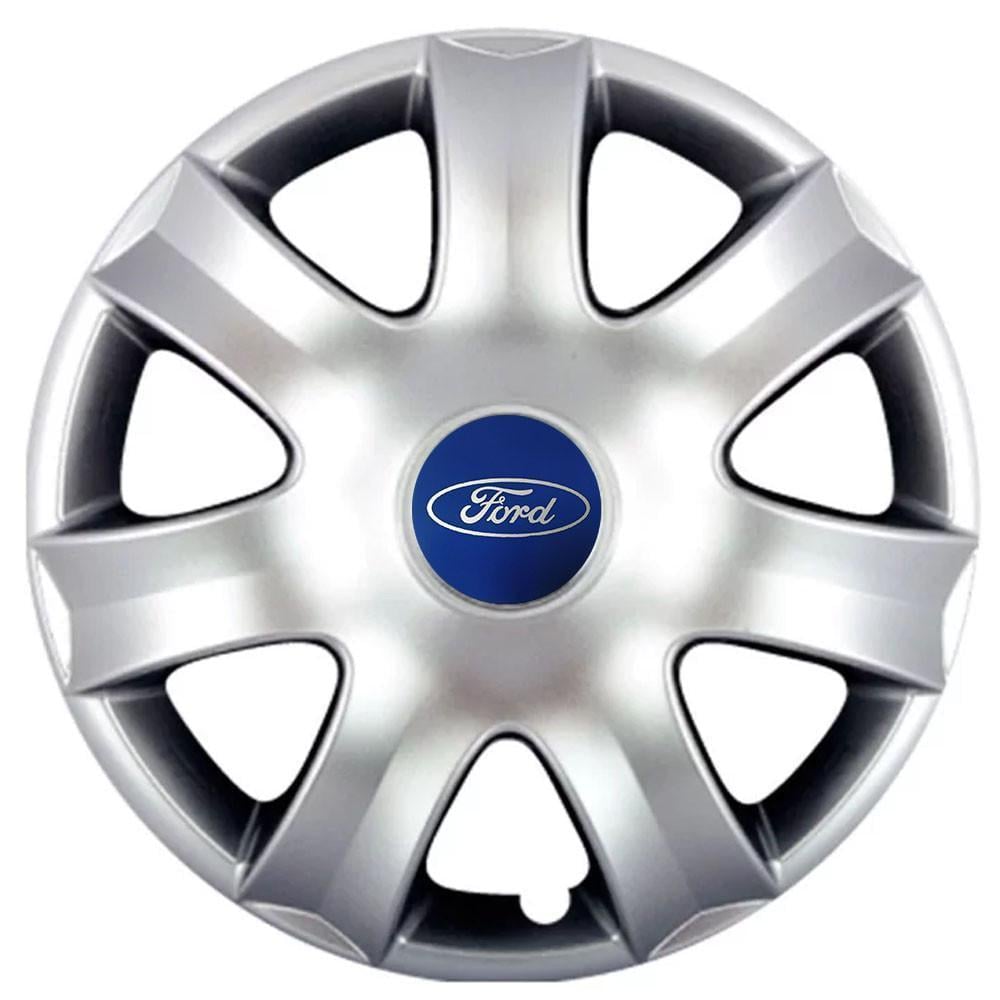 Колпаки SJS 326 с логотипом Ford R15 4 шт. Серебристый