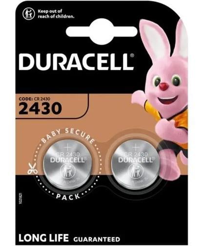Батарейка Duracell CR2430 таблетка Lithium Cell 3V 2 шт. (152090)