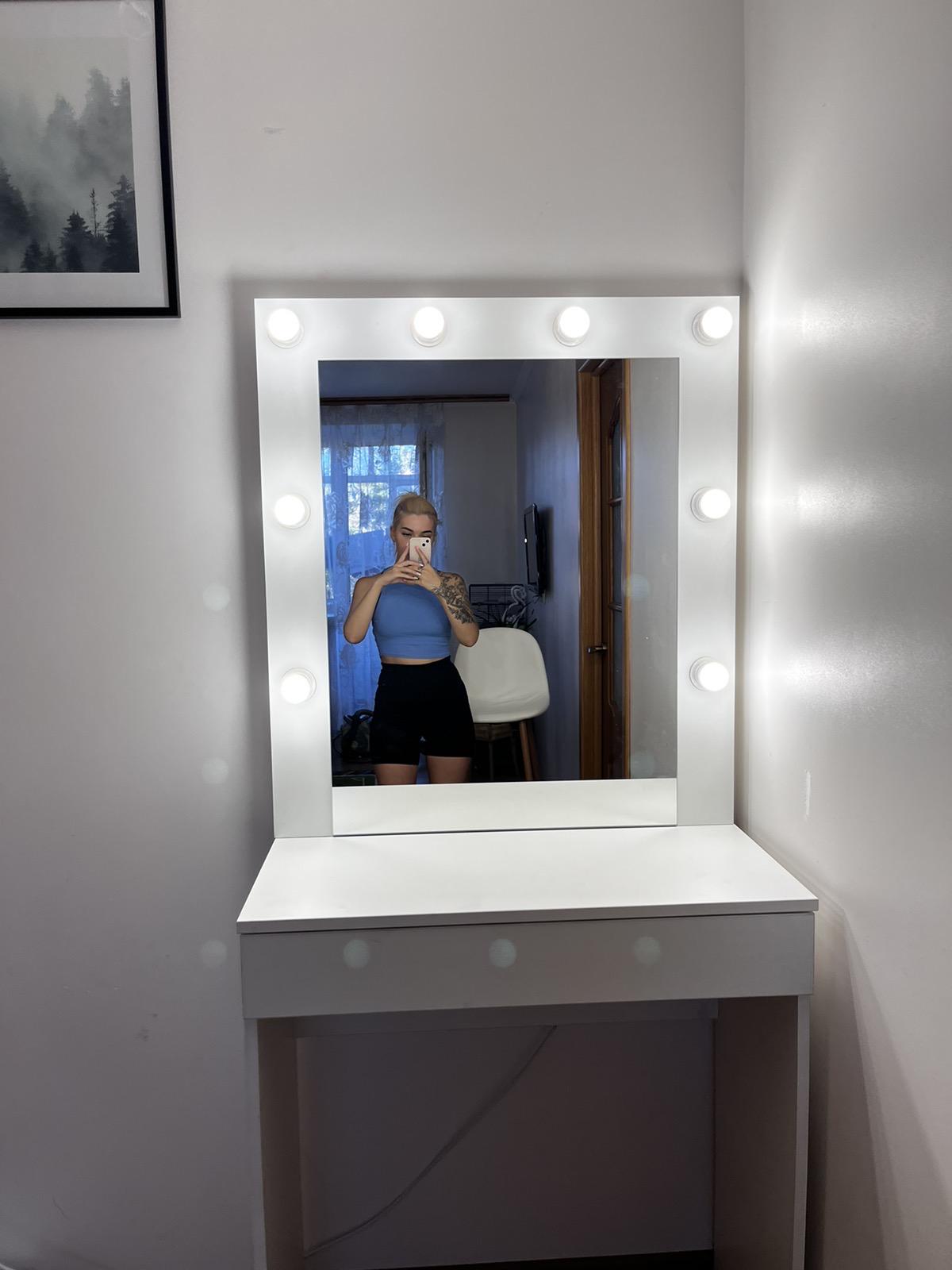 Стол туалетный с подсветкой Комфортні меблі СВ-7 Белый (1000007) - фото 3 Стол туалетный с подсветкой Комфортні меблі СВ-7 Белый (1000007) - фото 3