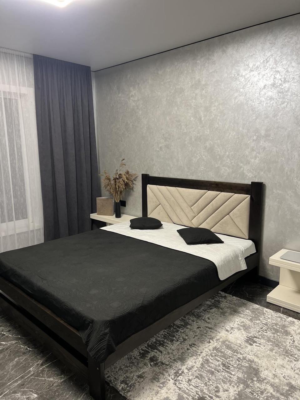 Кровать деревянная с мягким изголовьем 120x200 см Венге (2927443824) Кровать деревянная с мягким изголовьем 120x200 см Венге (2927443824)