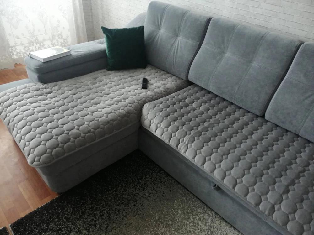 Дивандек 90х210/90х160 см 2 шт. Сірий (Д-am-divandek-009) - фото 3 Дивандек 90х210/90х160 см 2 шт. Сірий (Д-am-divandek-009) - фото 3