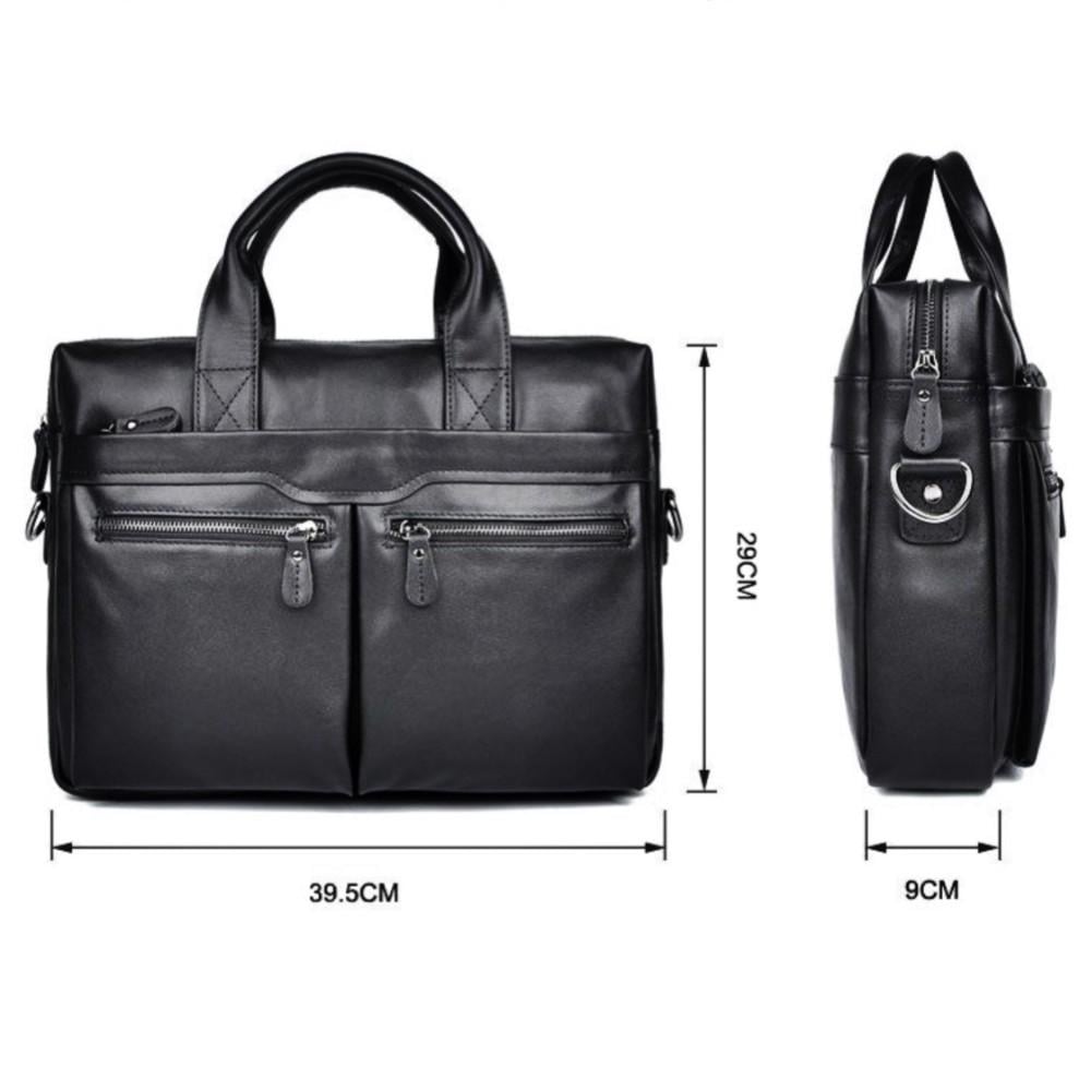 Портфель чоловічий Lorian з відділенням для ноутбука та зовнішніми карманами Чорний (LR 259006-black-PW) - фото 4