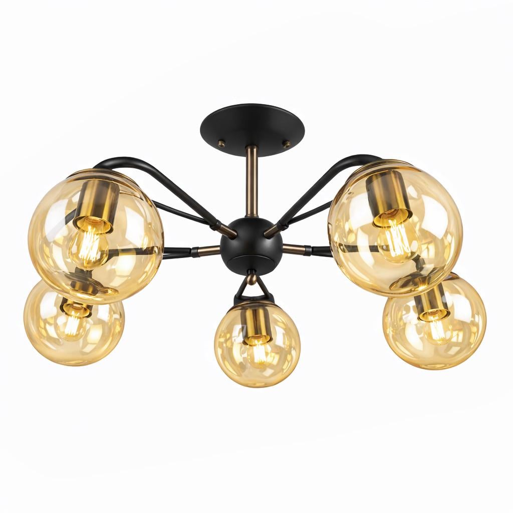 Люстра Прометей P5-N3602/5 Чорний/Антик (32695485)