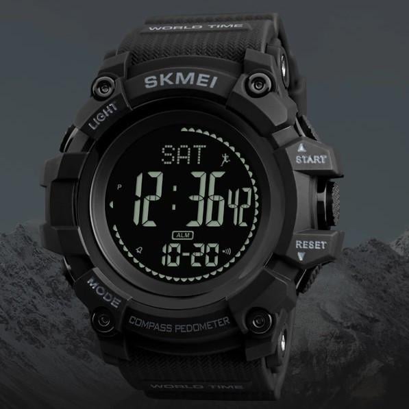 Наручные часы мужские Skmei Compass военные водостойкие с компасом Черный (1356) - фото 5 Наручные часы мужские Skmei Compass военные водостойкие с компасом Черный (1356) - фото 5