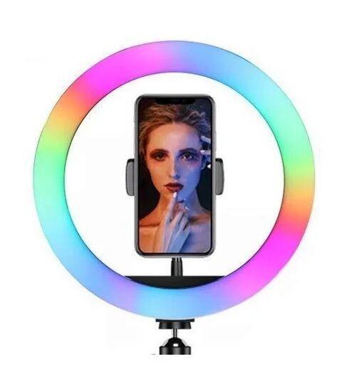 Кільцева лед-лампа для студійного освітлення Ring RGB MJ18 18см з пультом для фото і відео - фото 4