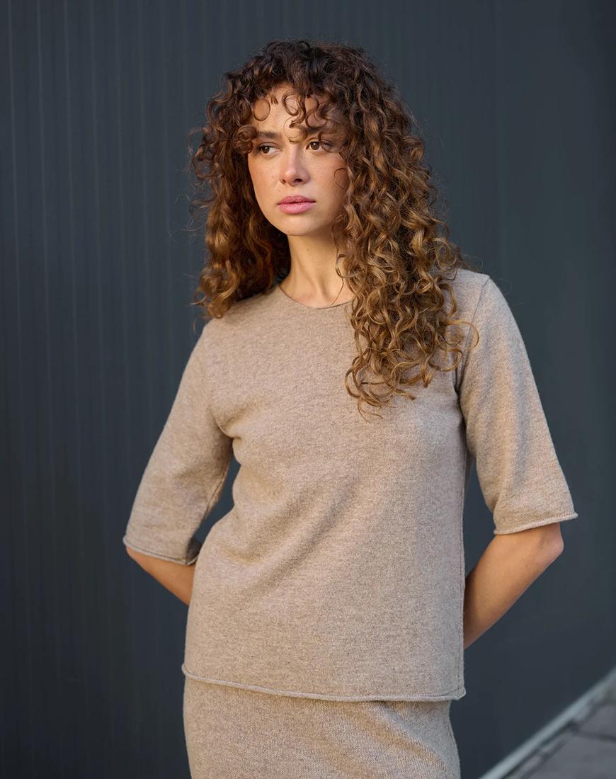 Футболка Lamb жіноча MERJ бежева L-XL Футболка Lamb жіноча MERJ бежева L-XL