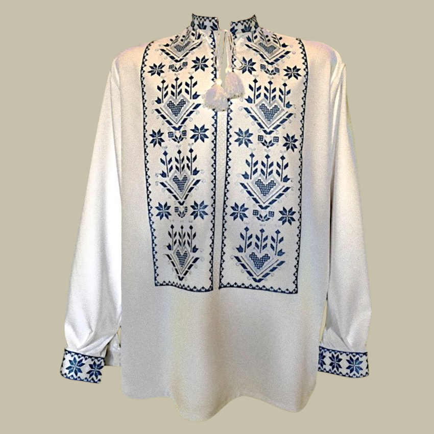 Рубашка Авторская вышиванка р. 58 Белый (565622788)