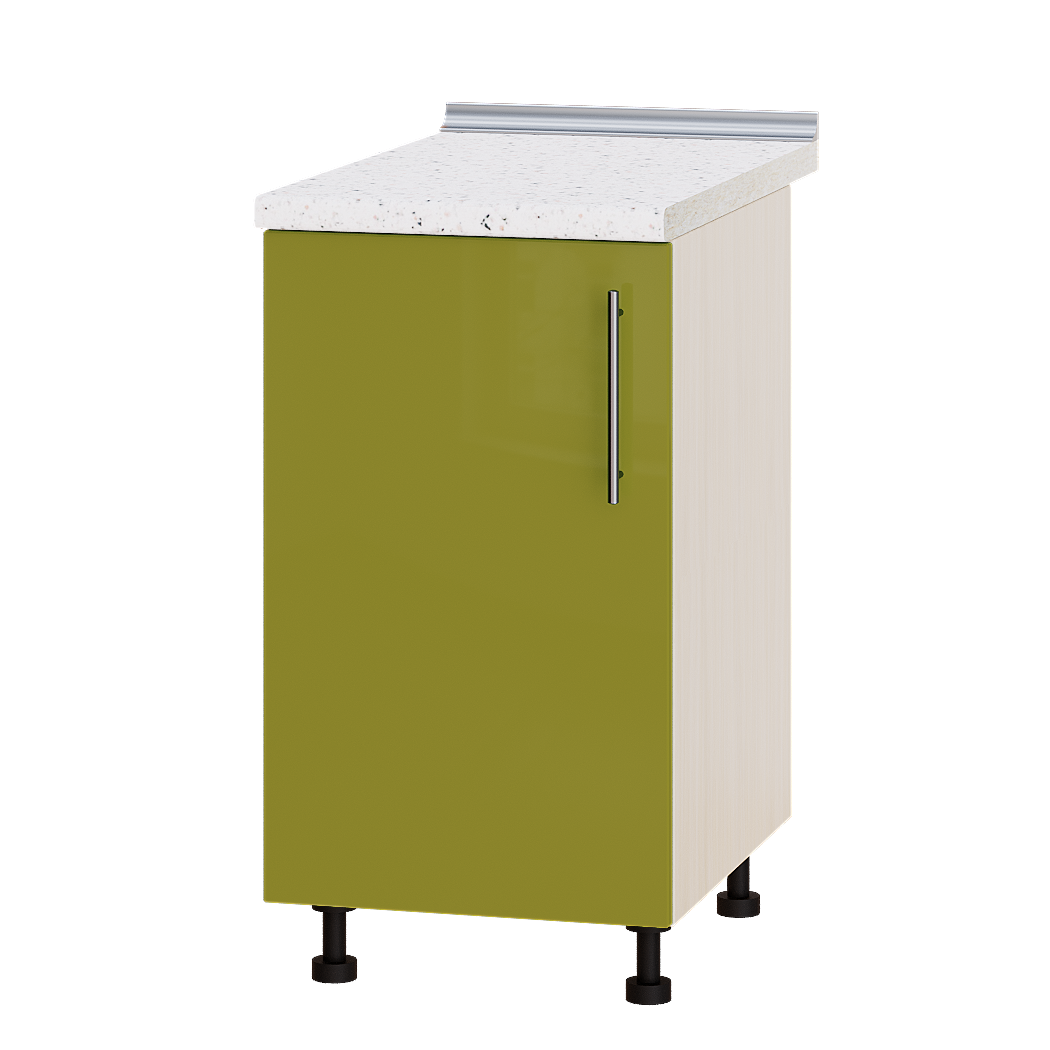 Шкаф нижний Эверест Модерн модуль Низ Н83-450 45х47х85 см Олива глянец/Дуб Молочный (05417)