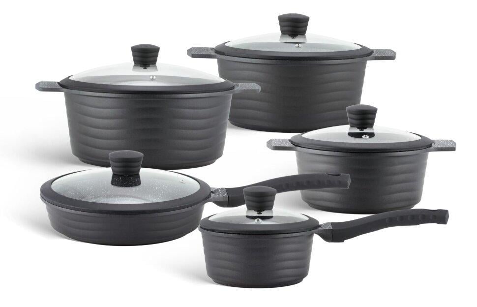 Набір казанів Edenberg із мармуровим покриттям 10 пр. (EB-9185)