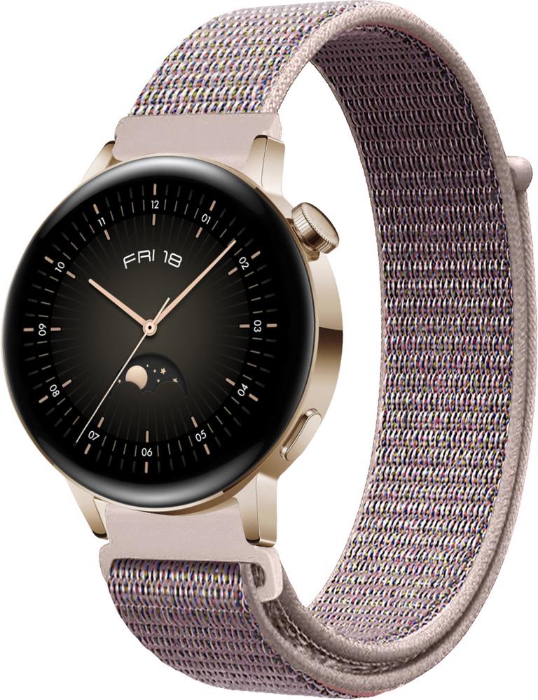 Ремешок нейлоновый Sport Loop для Huawei Watch GT3 42 мм Grey Pink (16130-06)